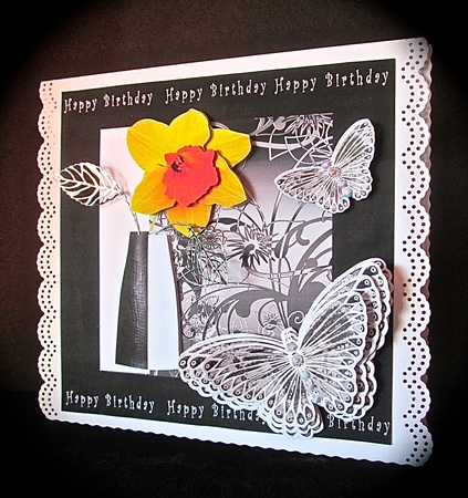 Elegant Spring Flower - Decoupage by Cynthia Massey