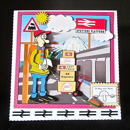 Train Spotter - Decoupage by Cynthia Massey