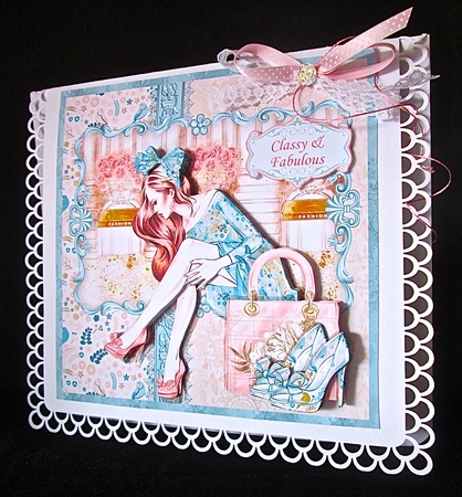 CLASSY & FABULOUS BLUE 7.5 Decoupage & Insert Mini Kit by Cynthia Massey