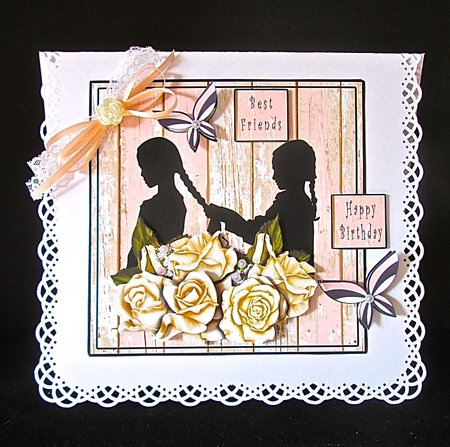 Best Friends Hair Day - Decoupage by Cynthia Massey