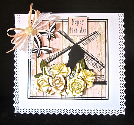 Vintage Windmill - Decoupage by Cynthia Massey