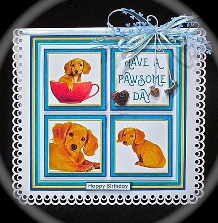 DACHSHUND PUPPY 7.5 Quick Layer Card & Insert Mini Kit by Cynthia Massey