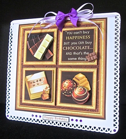 CHOCOLATE HAPPINESS SQUARES 7.5 Quick Layer Card & Insert Mini Kit by Cynthia Massey