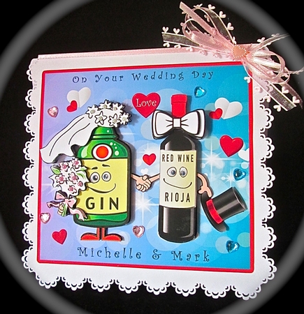 Red Wine & Gin Wedding - Decoupage by Cynthia Massey