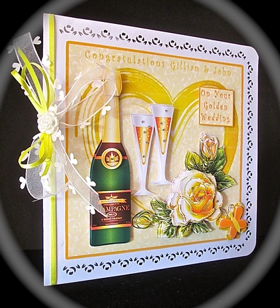 Golden Wedding - Decoupage by Cynthia Massey