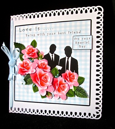 Love is...being with your best friend Male - Decoupage by Cynthia Massey