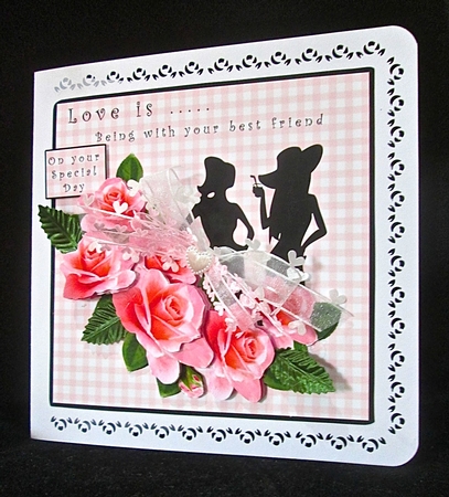 Love is...Being with your best friend Female - Decoupage by Cynthia Massey
