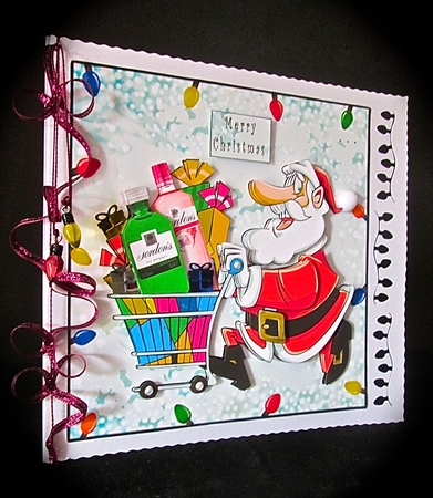 Gin Santa - Decoupage by Cynthia Massey