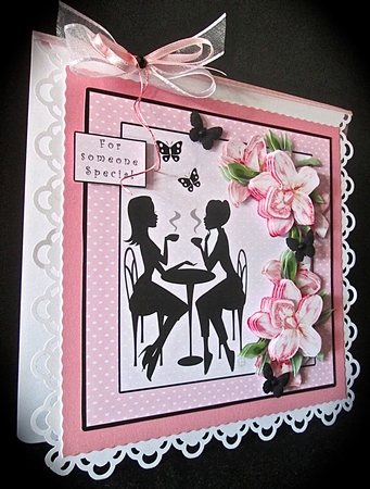 A Girly Chat - Decoupage by Cynthia Massey