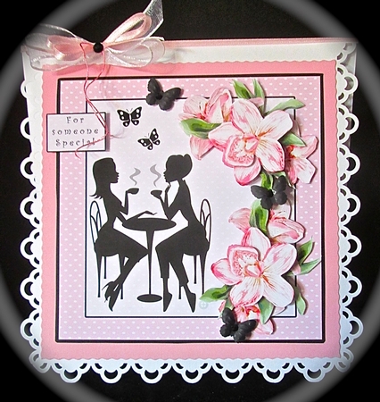 A Girly Chat - Decoupage by Cynthia Massey