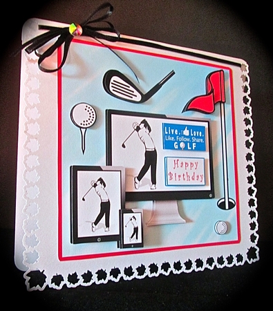 Live Love Golf - Decoupage by Cynthia Massey