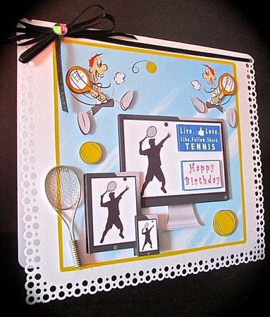 Live Love Tennis - Decoupage by Cynthia Massey