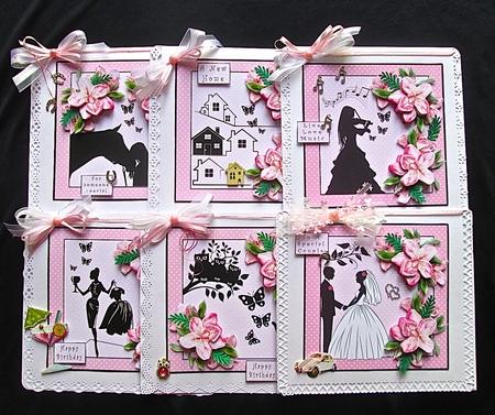 Silhouettes & Orchids Bumper Kit 2 - Decoupage & Inserts by Cynthia Massey
