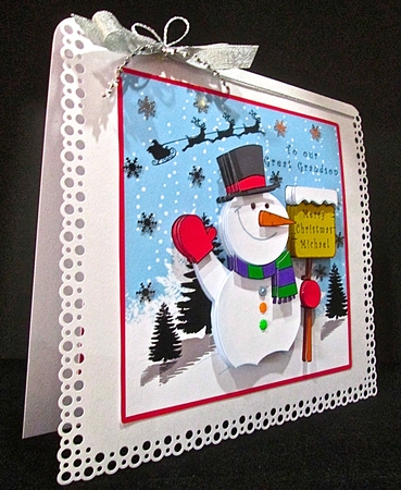 Happy Smiling Snowman - Decoupage by Cynthia Massey