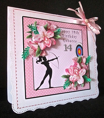 Archery Female - Decoupage by Cynthia Massey