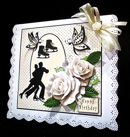 Dancing On Ice - Decoupage by Cynthia Massey