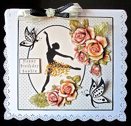 Ballet Silhouette - Decoupage by Cynthia Massey