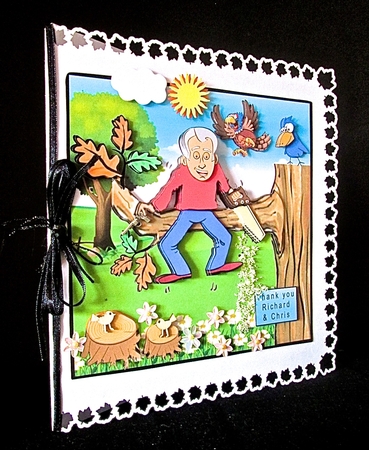 Tree Feller - Decoupage by Cynthia Massey