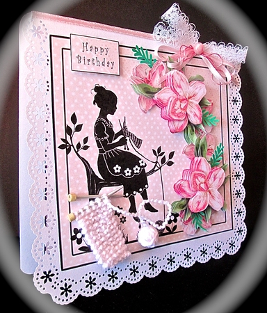Pretty Knitter - Decoupage by Cynthia Massey