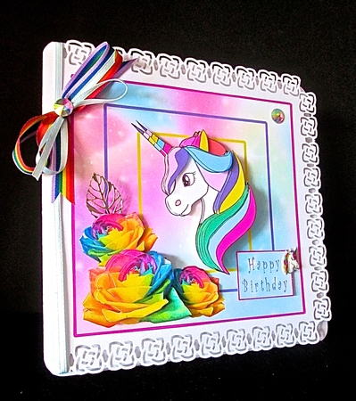 Unicorn Roses - Decoupage by Cynthia Massey