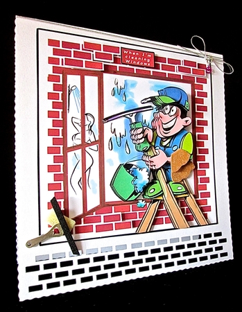 When Im Cleaning Windows - Decoupage by Cynthia Massey
