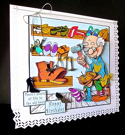 Theres Plenty Of Life In The Old Boot - Decoupage by Cynthia Massey