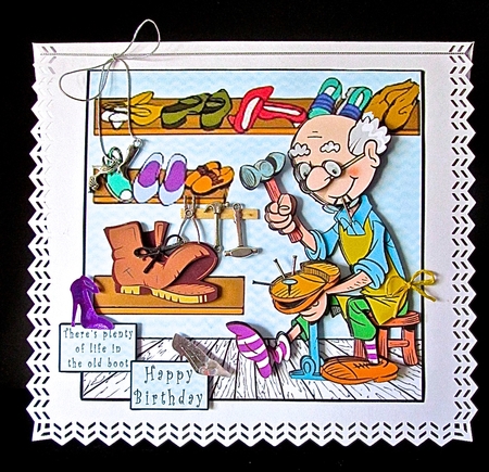 Theres Plenty Of Life In The Old Boot - Decoupage by Cynthia Massey