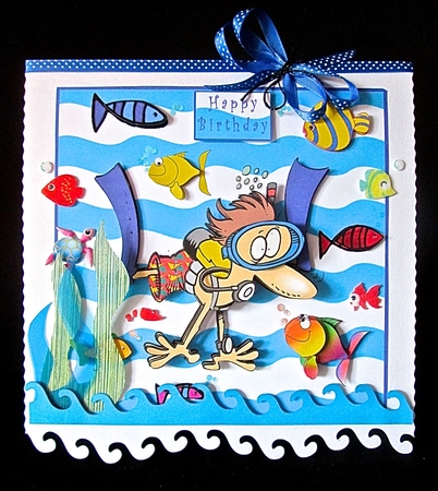 Blue Lagoon - Decoupage by Cynthia Massey
