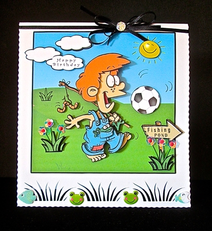 Football And Fishing - Decoupage by Cynthia Massey
