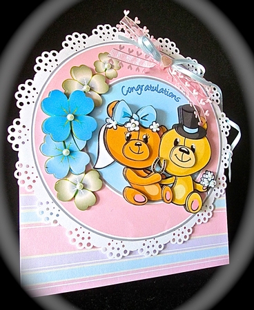 Cute Wedding Bears by Cynthia Massey