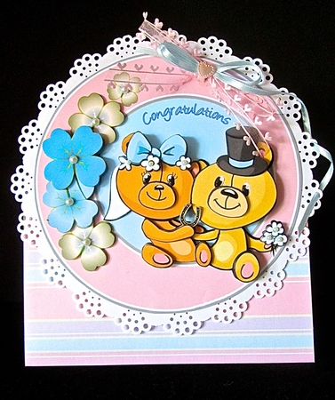 Cute Wedding Bears by Cynthia Massey