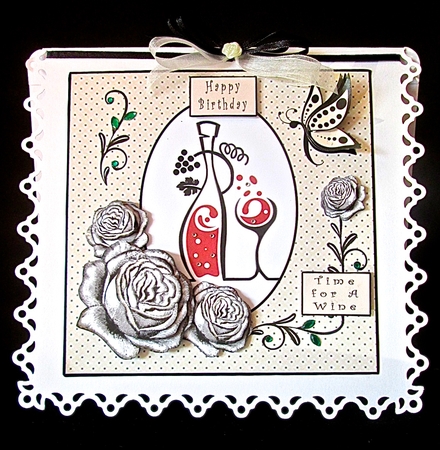 Time To Wine Down - Decoupage by Cynthia Massey