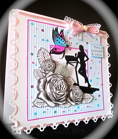 At the Gym - Decoupage by Cynthia Massey