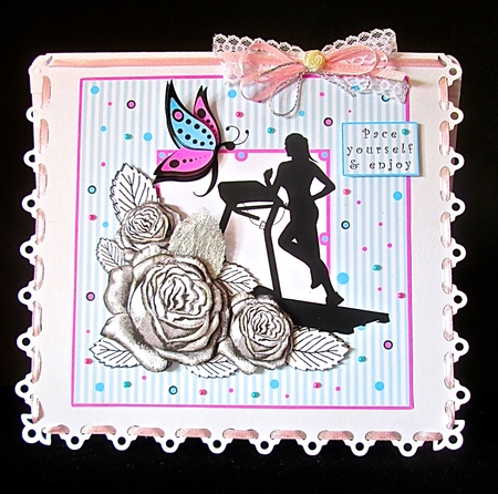 At the Gym - Decoupage by Cynthia Massey