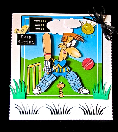 Keep Batting - Decoupage by Cynthia Massey