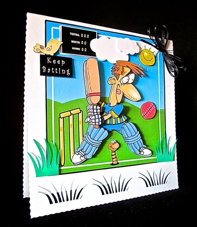 Keep Batting - Decoupage by Cynthia Massey