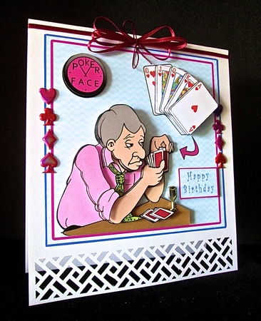 Poker Face - Decoupage by Cynthia Massey