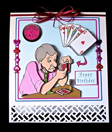 Poker Face - Decoupage by Cynthia Massey