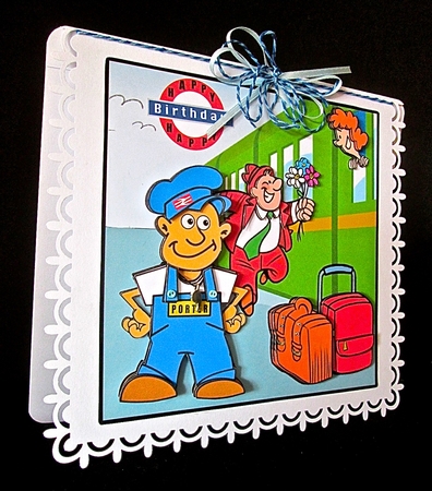 All Aboard The Train - Decoupage by Cynthia Massey