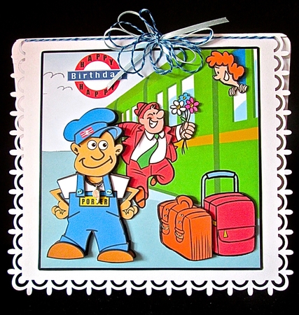 All Aboard The Train - Decoupage by Cynthia Massey