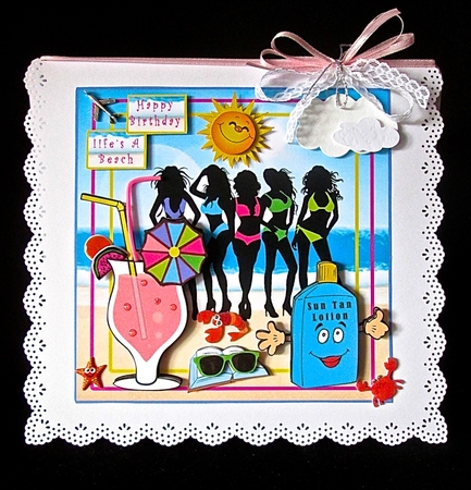 Lifes A Beach - Decoupage by Cynthia Massey