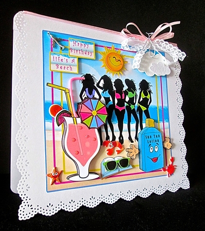 Lifes A Beach - Decoupage by Cynthia Massey