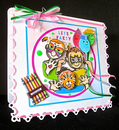 Face Painting Birthday - Decoupage by Cynthia Massey