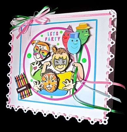 Face Painting Birthday - Decoupage by Cynthia Massey
