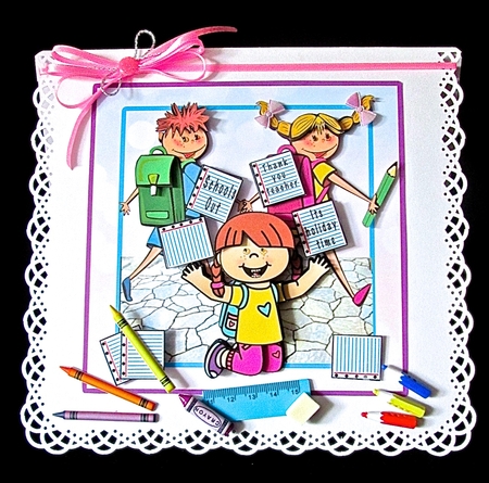 Thank You Teacher - Decoupage by Cynthia Massey