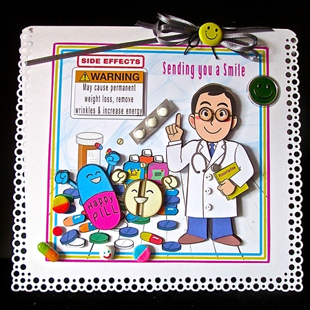 Happy Pill - Decoupage by Cynthia Massey