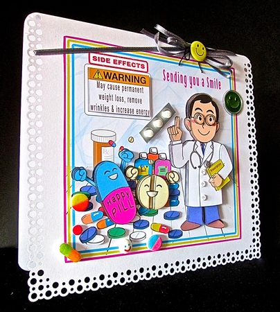 Happy Pill - Decoupage by Cynthia Massey