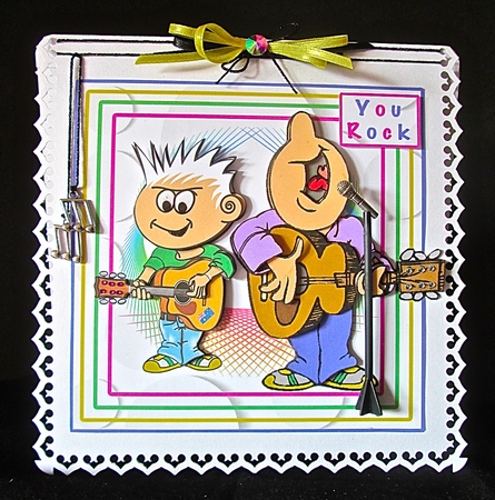 You Rock - Decoupage by Cynthia Massey