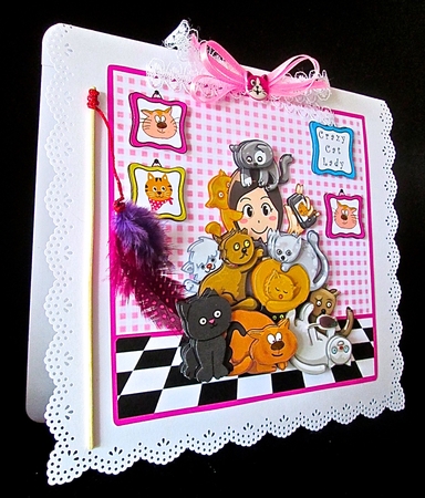 Crazy Cat Lady - Decoupage by Cynthia Massey