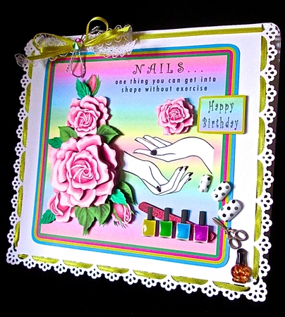 NAILS one thing you can get into shape without exercise - Decoupage by Cynthia Massey